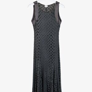 Armani Collezioni Grey Flocked Drops Dress